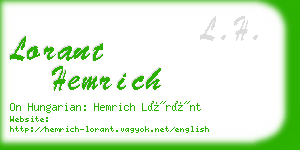 lorant hemrich business card